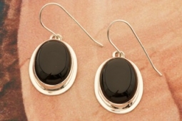 Genuine Black Onyx Native American Earrings